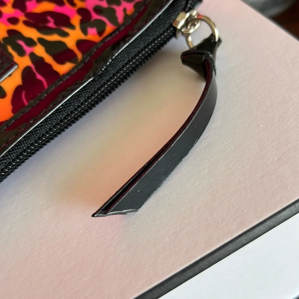 Betsey Johnson Leopard Print clutch/cosmetic Bag